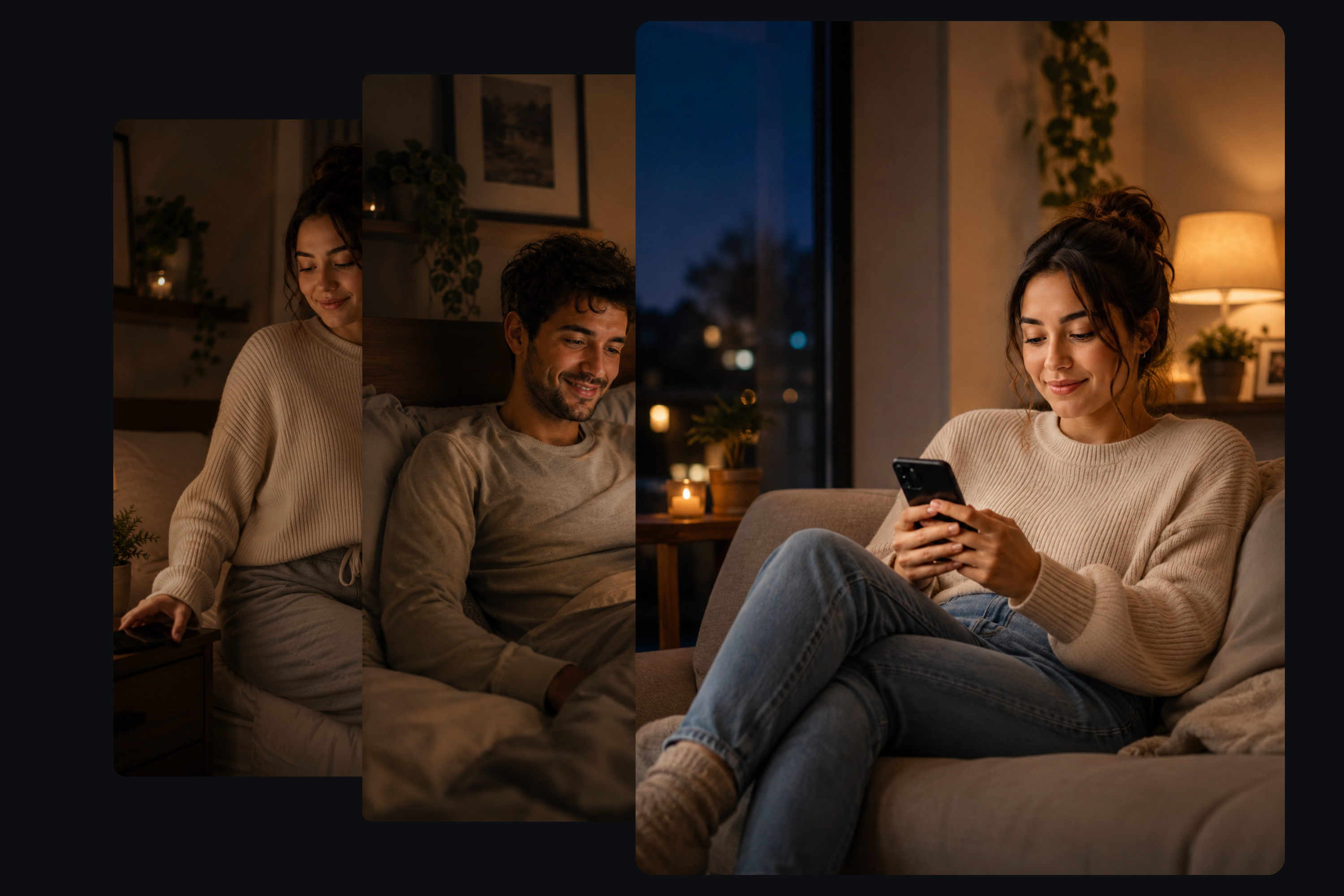 People using phones to start anonymous conversations
